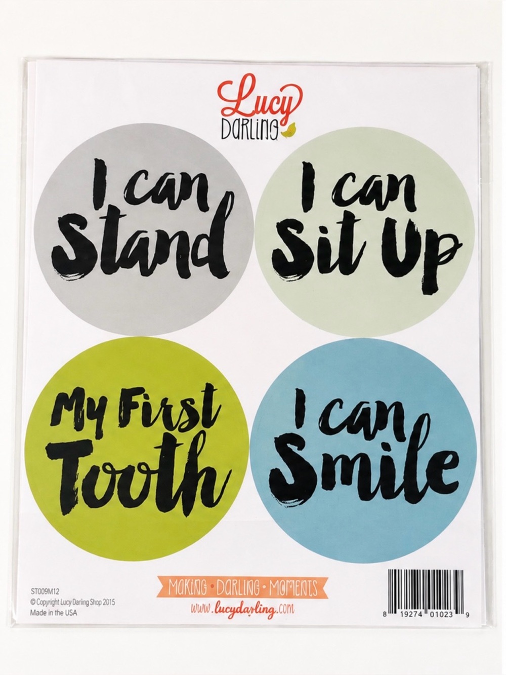 Lucy Darling Baby Milestone Stickers NWT